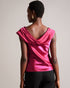 DEANAAH-Tops-Draped Neck Straight Top- Ted Baker Romania